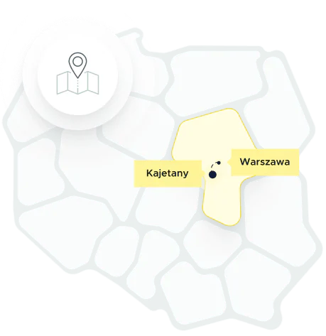 Lokalizacja szpitla w Kajetanach